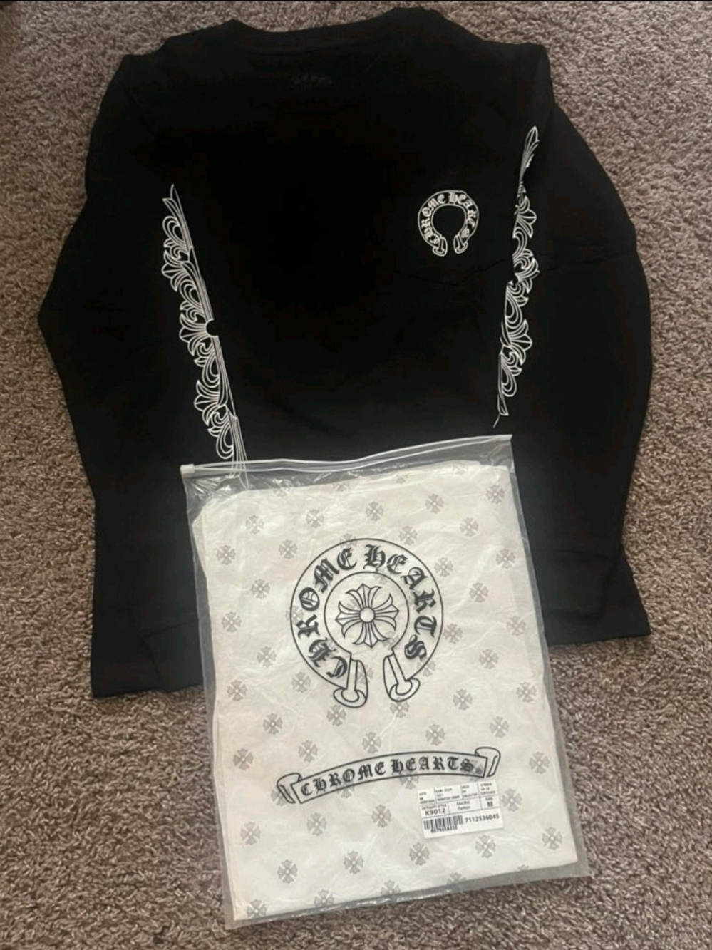 DESCRIPTION‼️ Chrome Hearts Black Long Sleeve Tee‼️